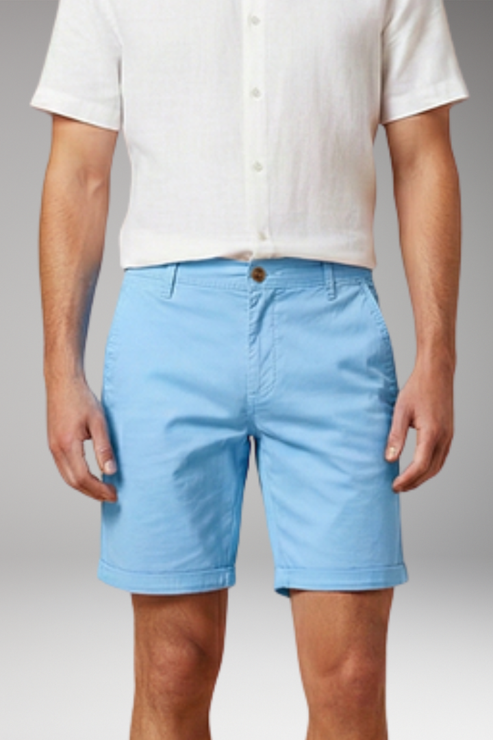 KROHN-E Herren Shorts Elastikbund Knopfverschluss Sommer casual