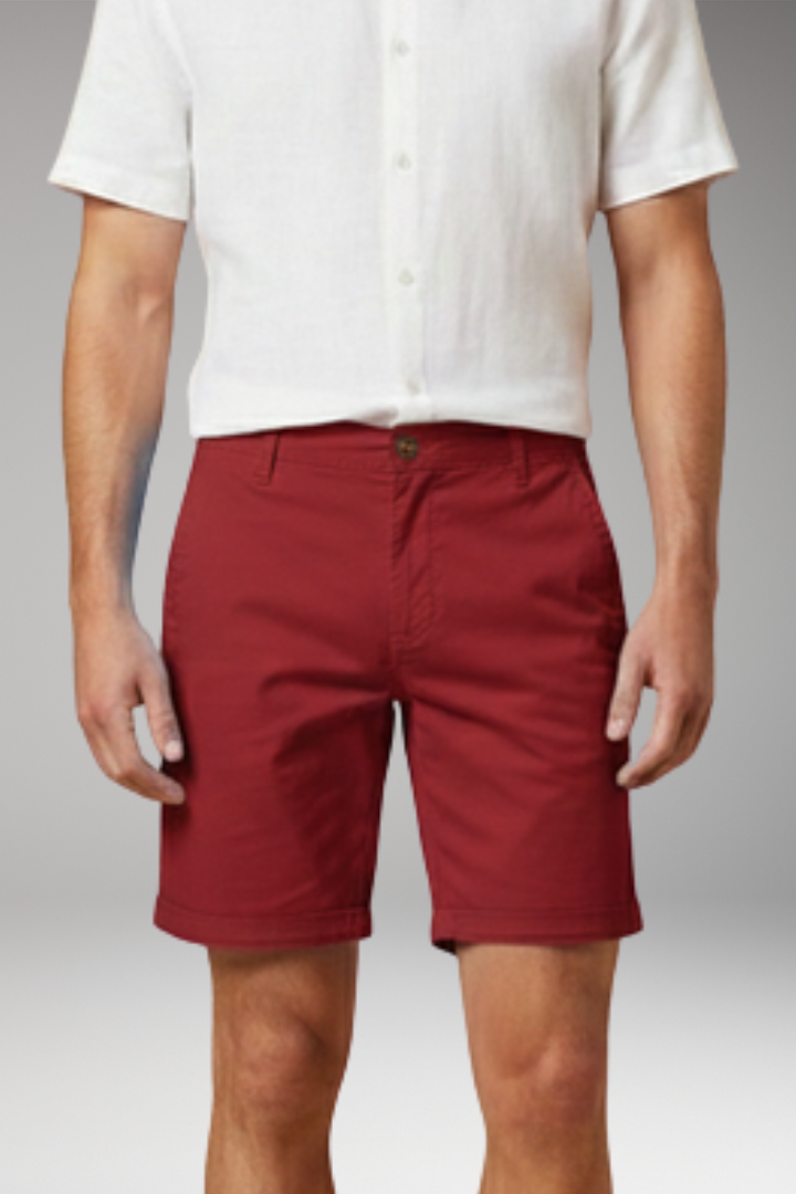 KROHN-E Herren Shorts Elastikbund Knopfverschluss Sommer casual