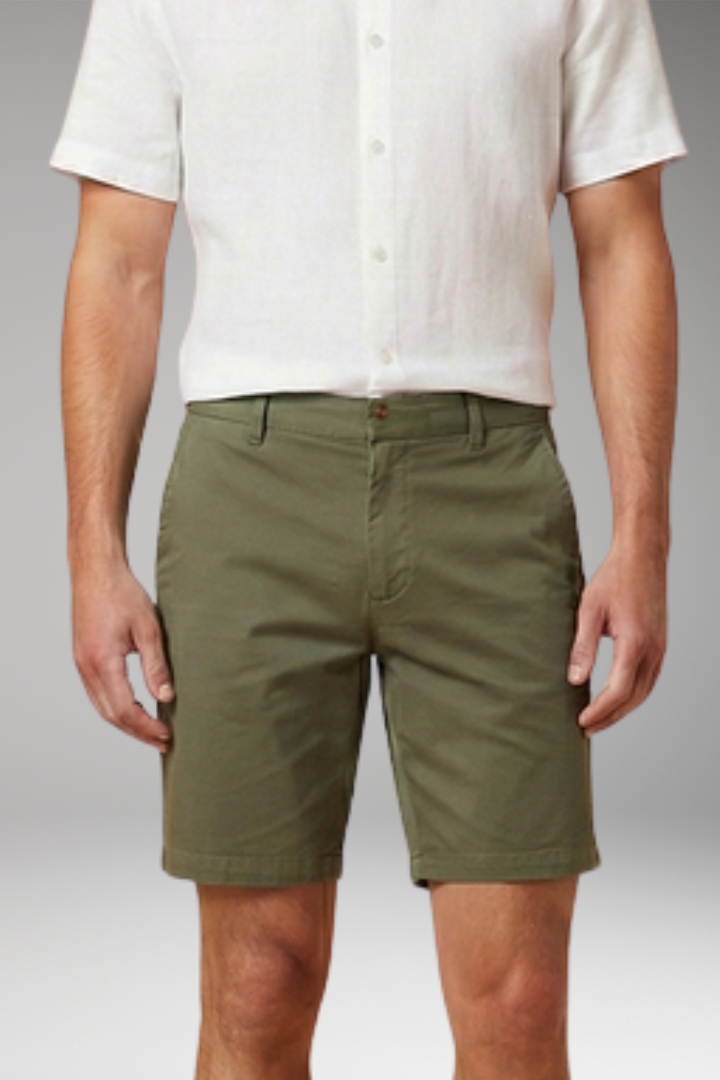KROHN-E Herren Shorts Elastikbund Knopfverschluss Sommer casual