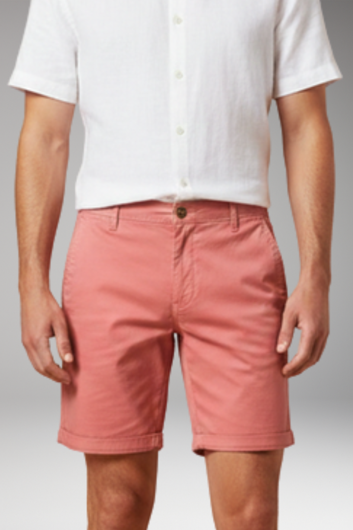 KROHN-E Herren Shorts Elastikbund Knopfverschluss Sommer casual