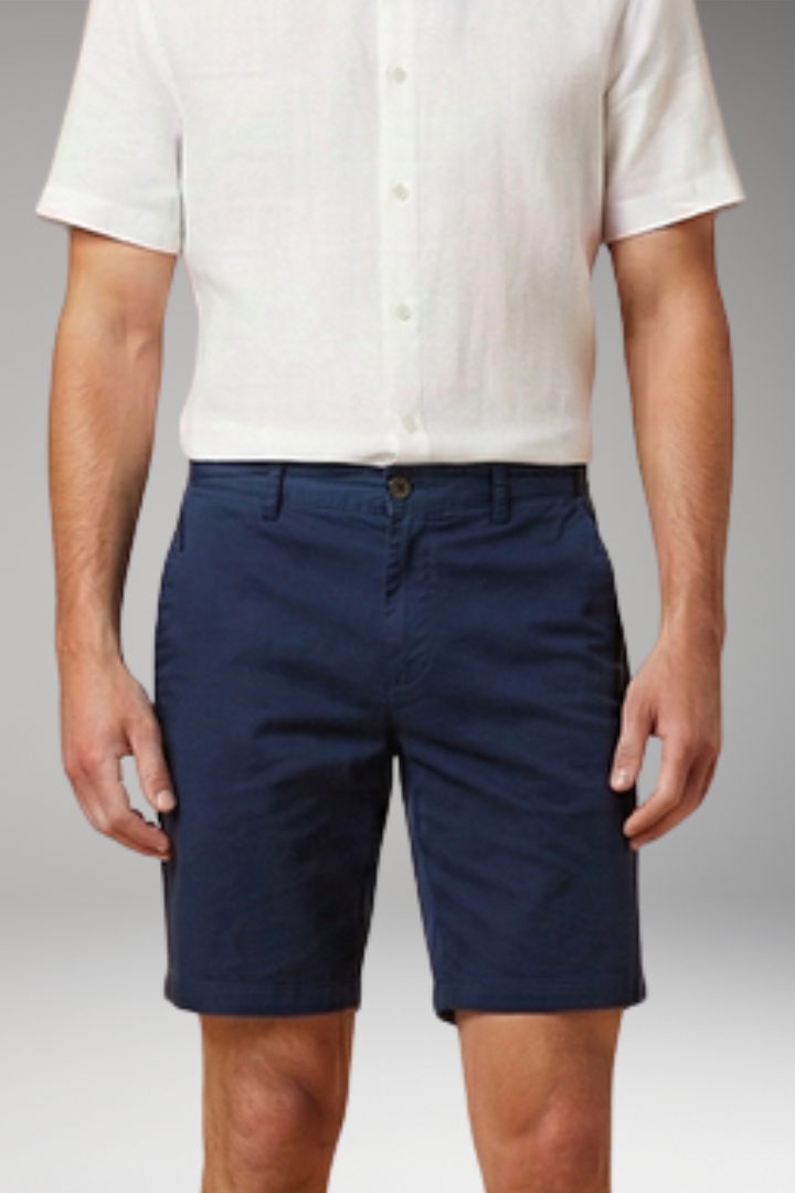 KROHN-E Herren Shorts Elastikbund Knopfverschluss Sommer casual