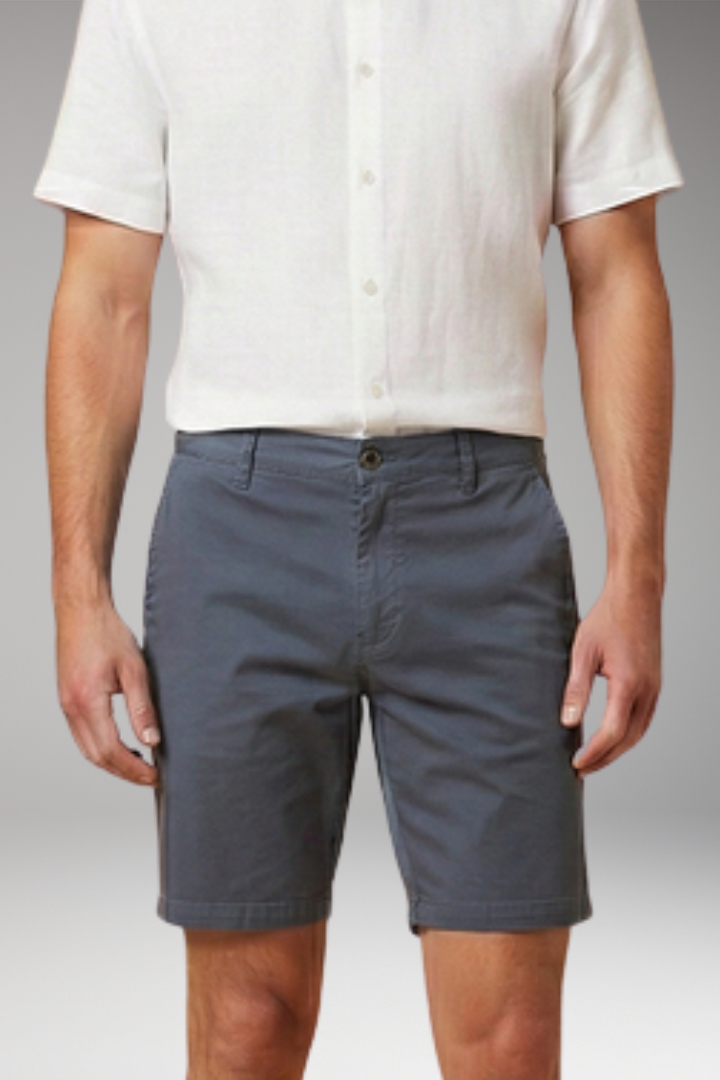 KROHN-E Herren Shorts Elastikbund Knopfverschluss Sommer casual
