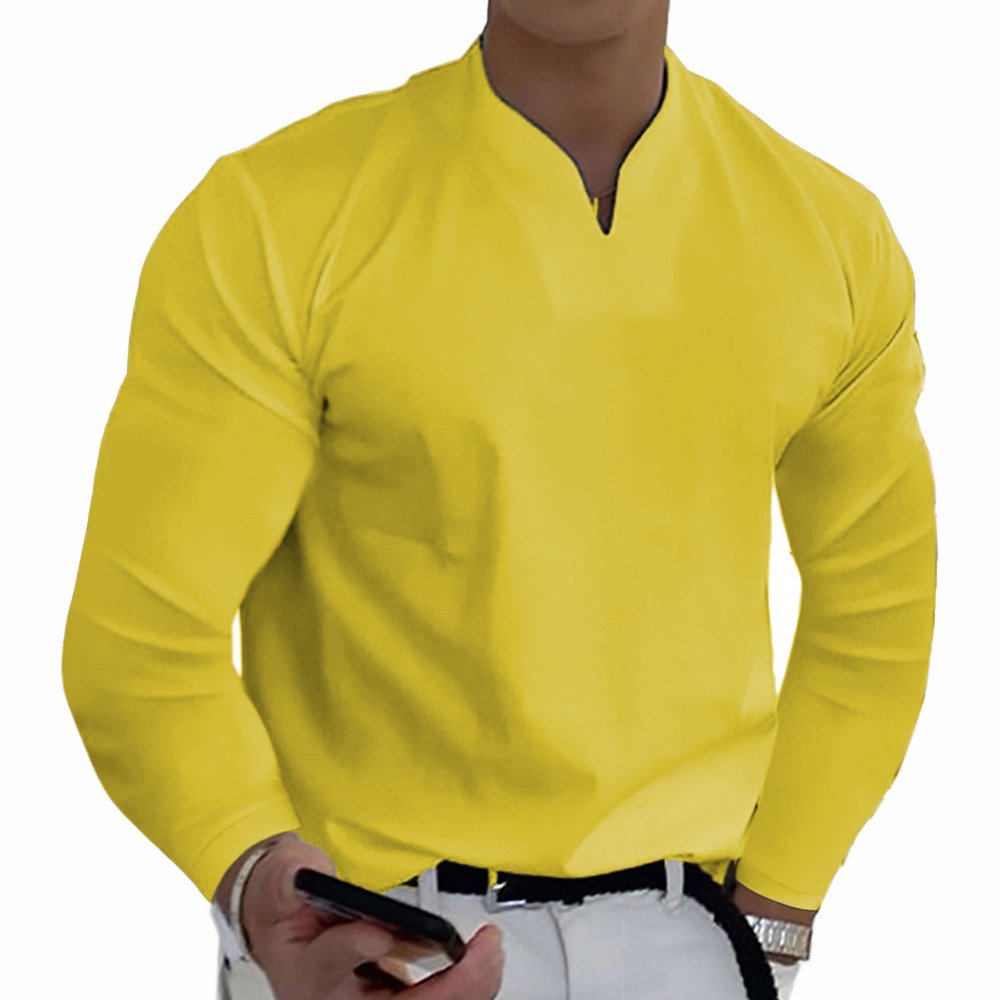 Crispin Baumwoll-T-Shirt für Herren, lässig, Langarm