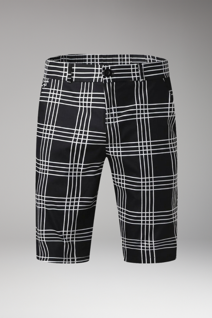 KROHN-E Herren Bermuda-Shorts Karo-Muster Seitentaschen