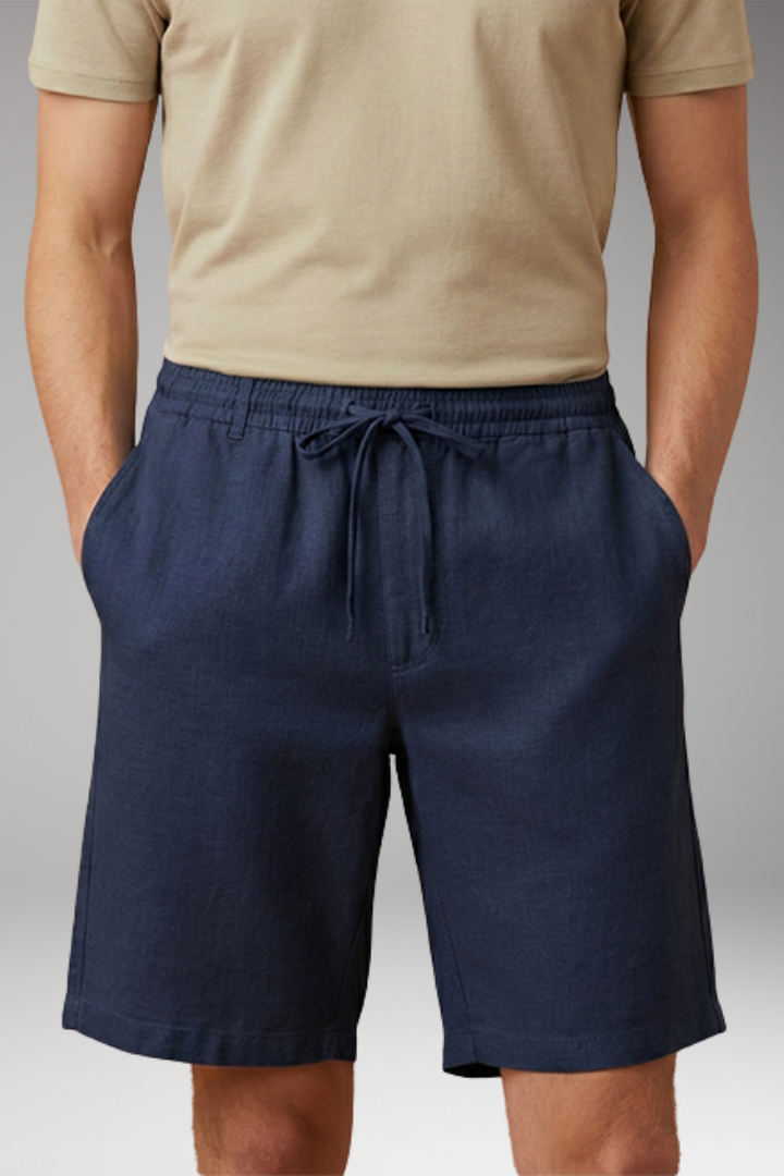 KROHN-E Herren Shorts Elastikbund Kordelzug Seitentaschen Kurz Sommer