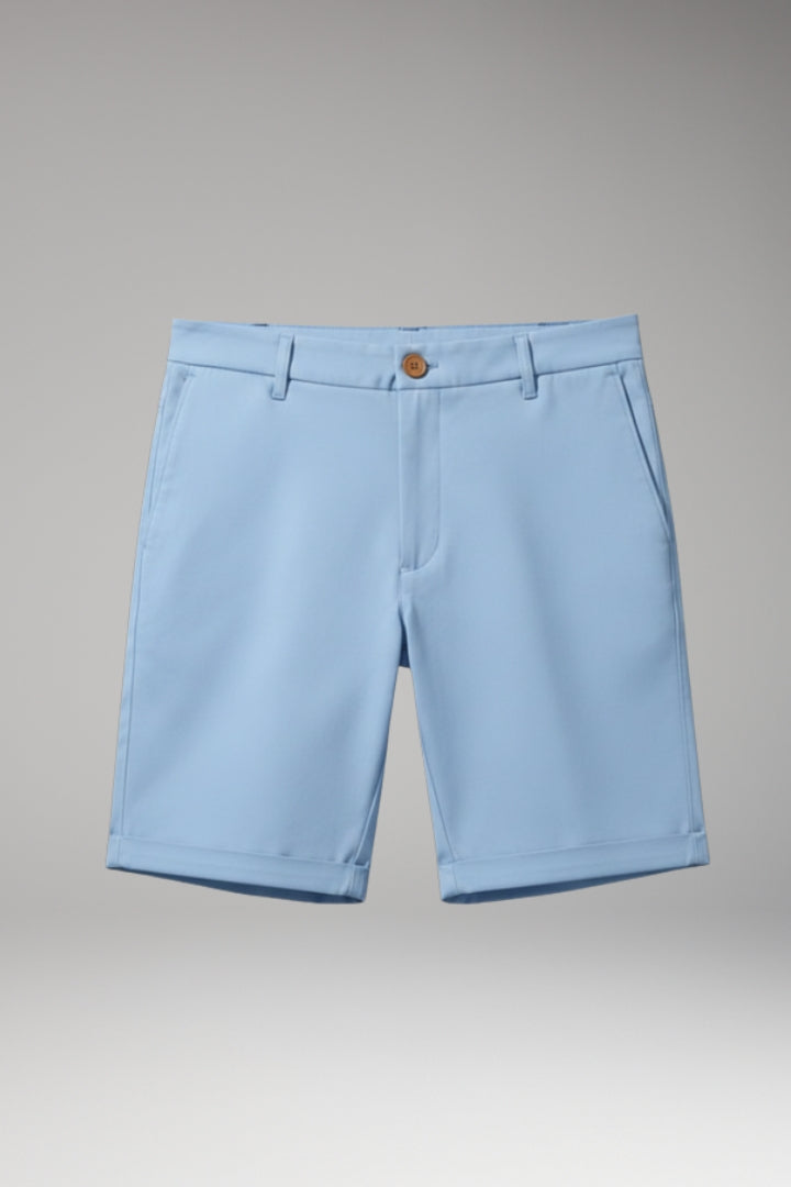 KROHN-E Herren Slim-Fit Shorts Dunkelblau Baumwolle