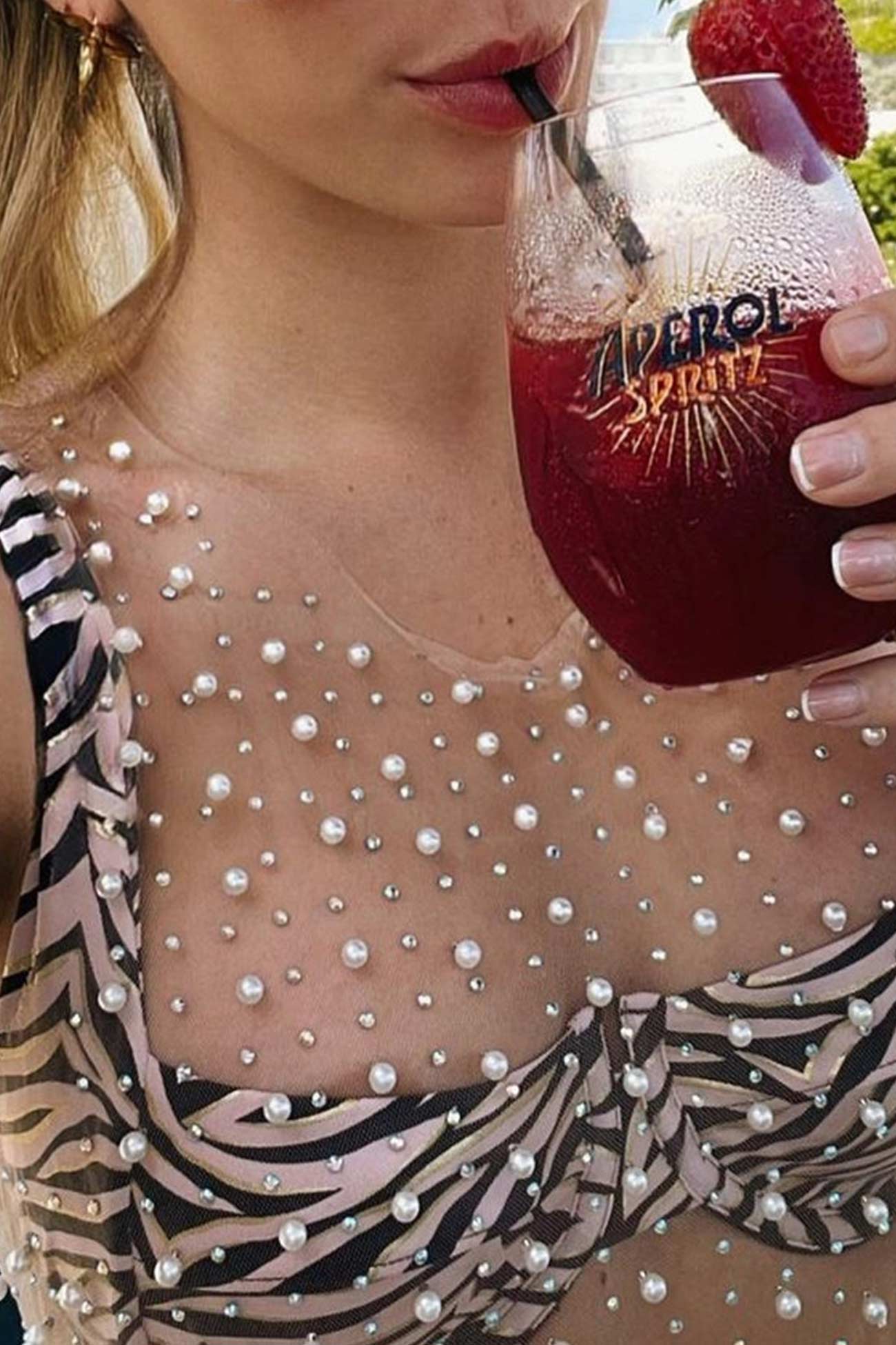 Ärmelloses Top von Fudus mit Vollperlen