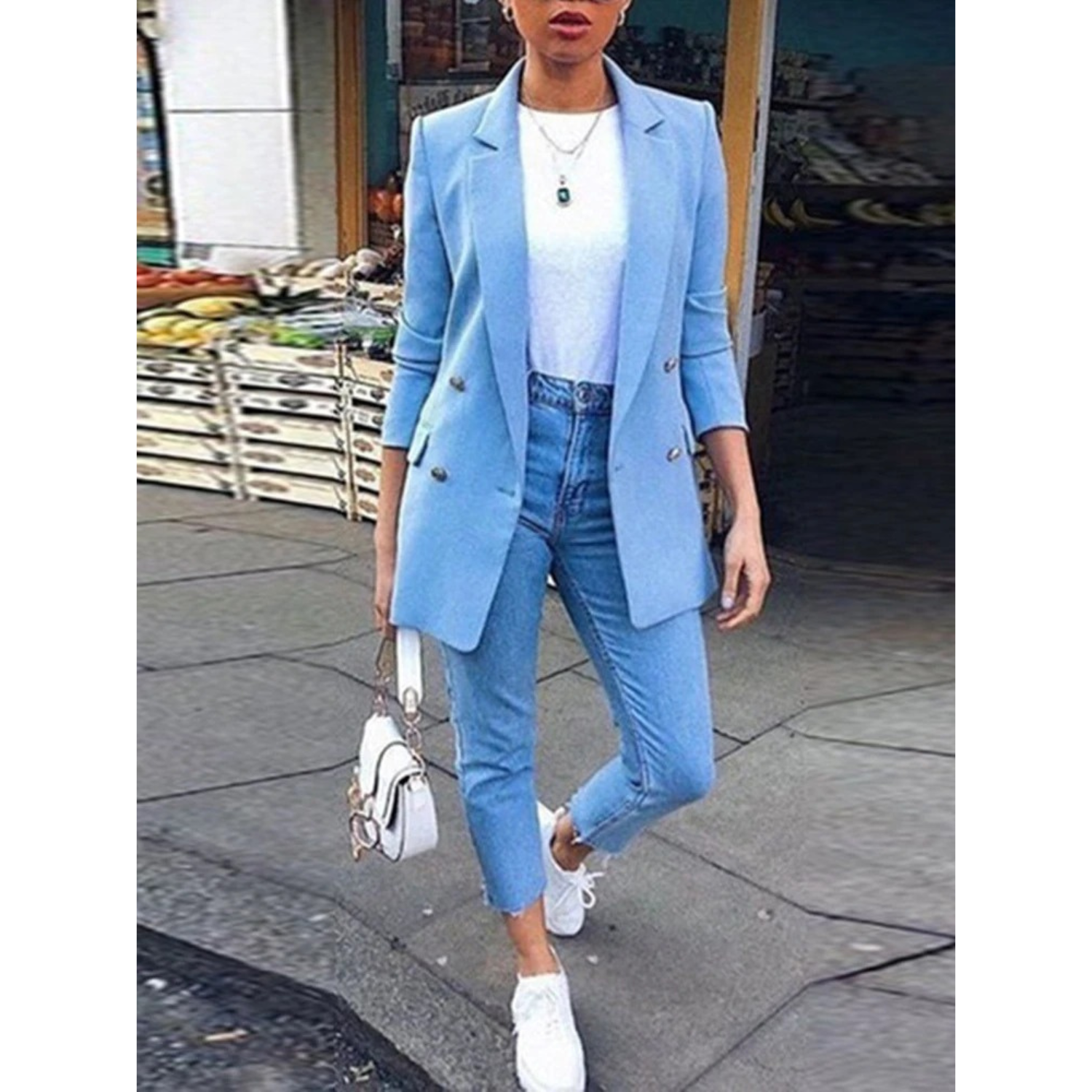 Krohn-e | Stylischer Mid-Length Damenblazer