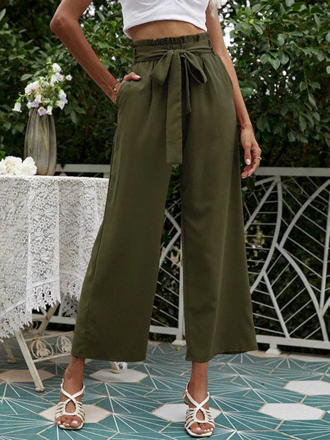 Weite, plissierte Hose Amelia