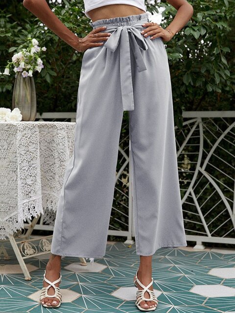 Weite, plissierte Hose Amelia