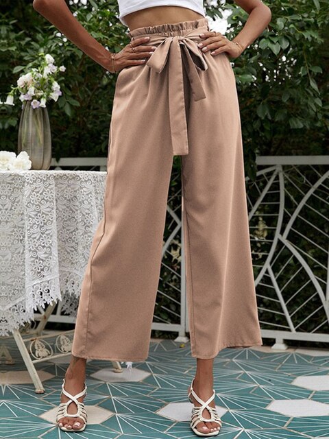 Weite, plissierte Hose Amelia