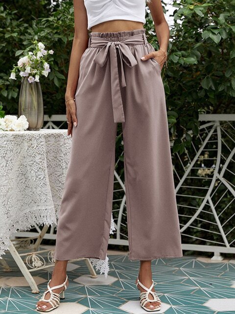 Weite, plissierte Hose Amelia