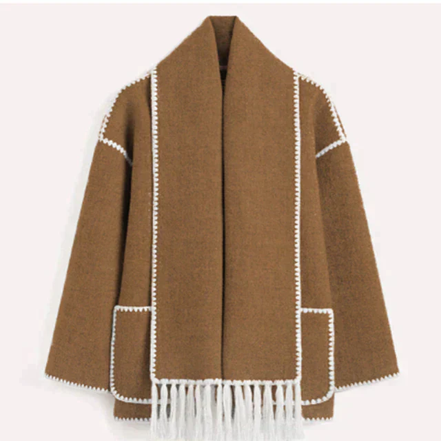 Krohn-e | Statement-Jacke mit Schal