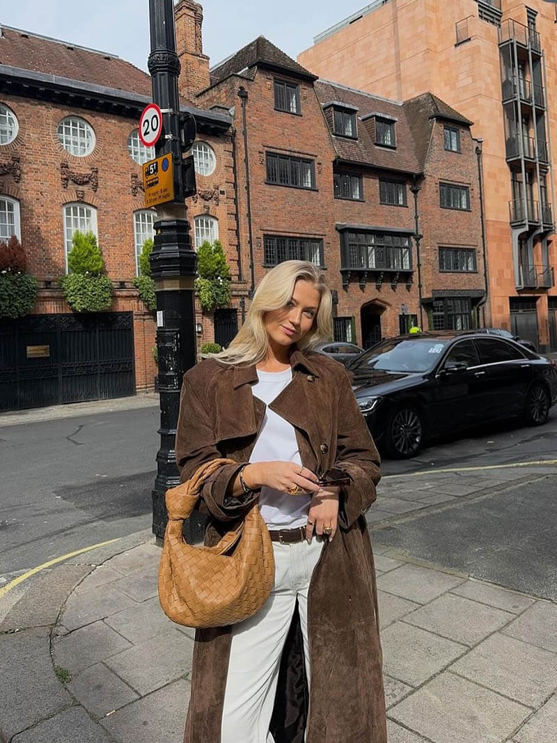 Molly Suede Trench Coat