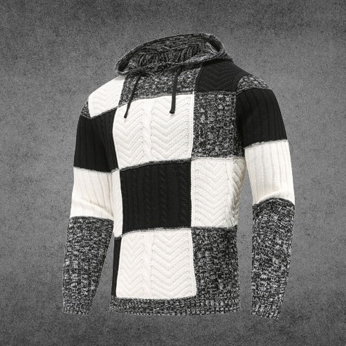 Krohn-e | Patchwork Hoodie Baumwollmischung Einzigartiges und Bequemes Design