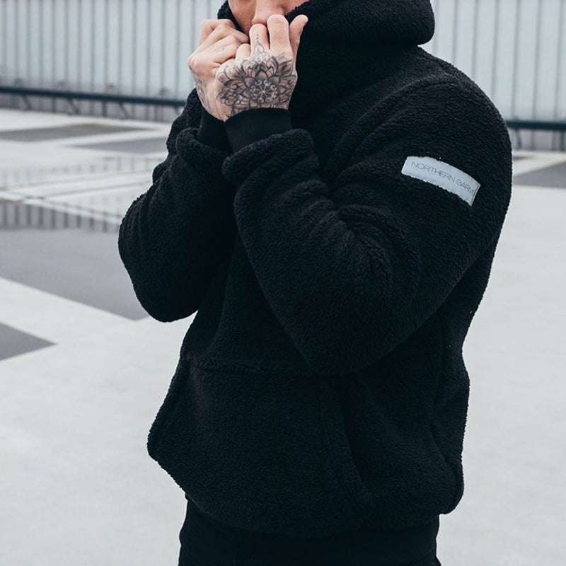 Herren Kapuzenpullover aus weichem Plüsch