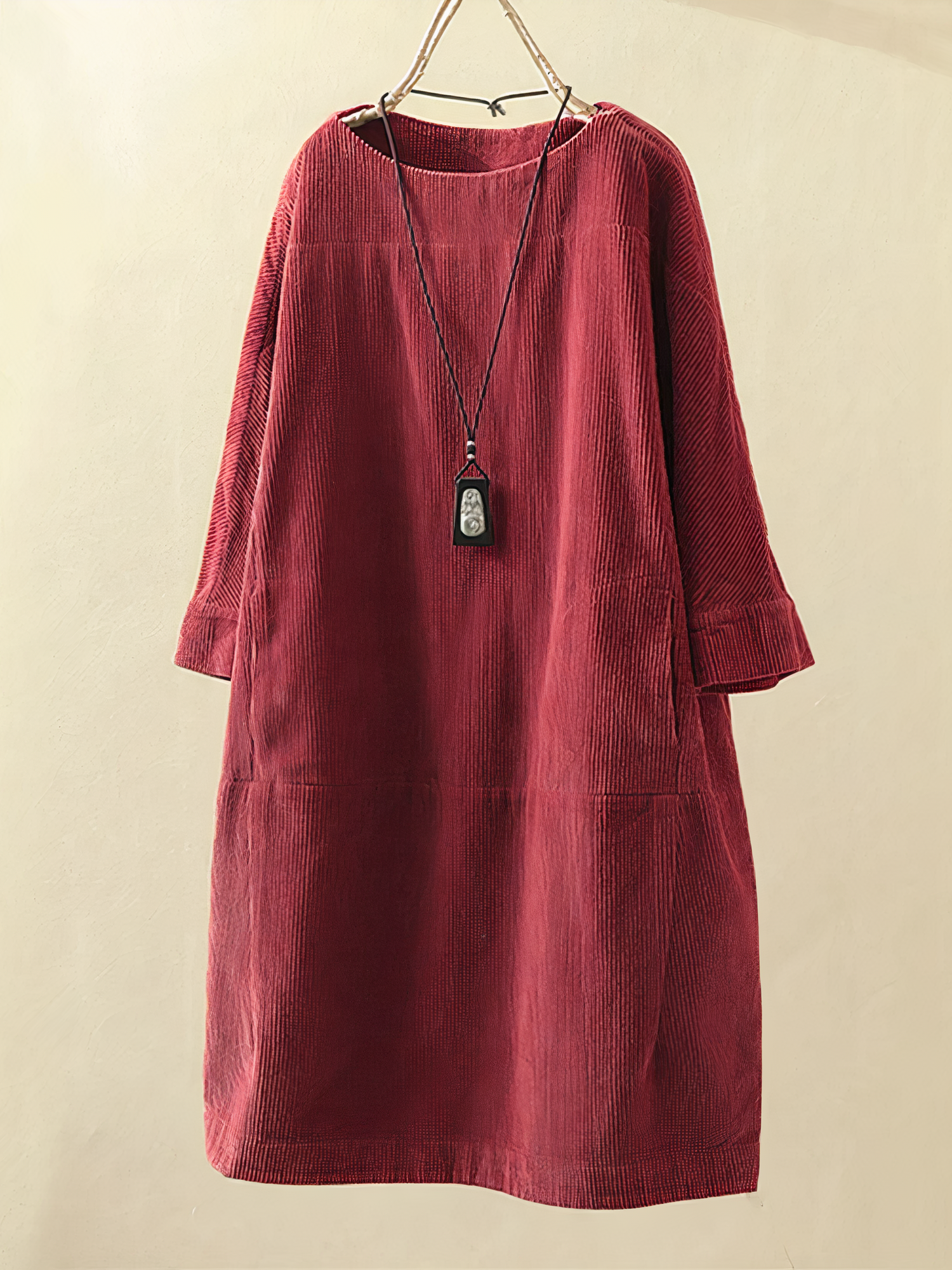 Nancy A-Linie Cordkleid