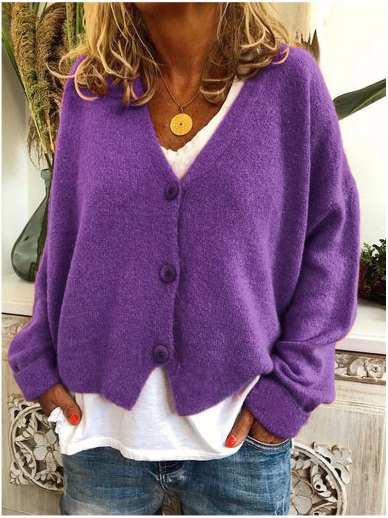 Krohn-e | Lässige Cardigan mit Knopfleiste Weich und Warm Entspannte Alltagsstil