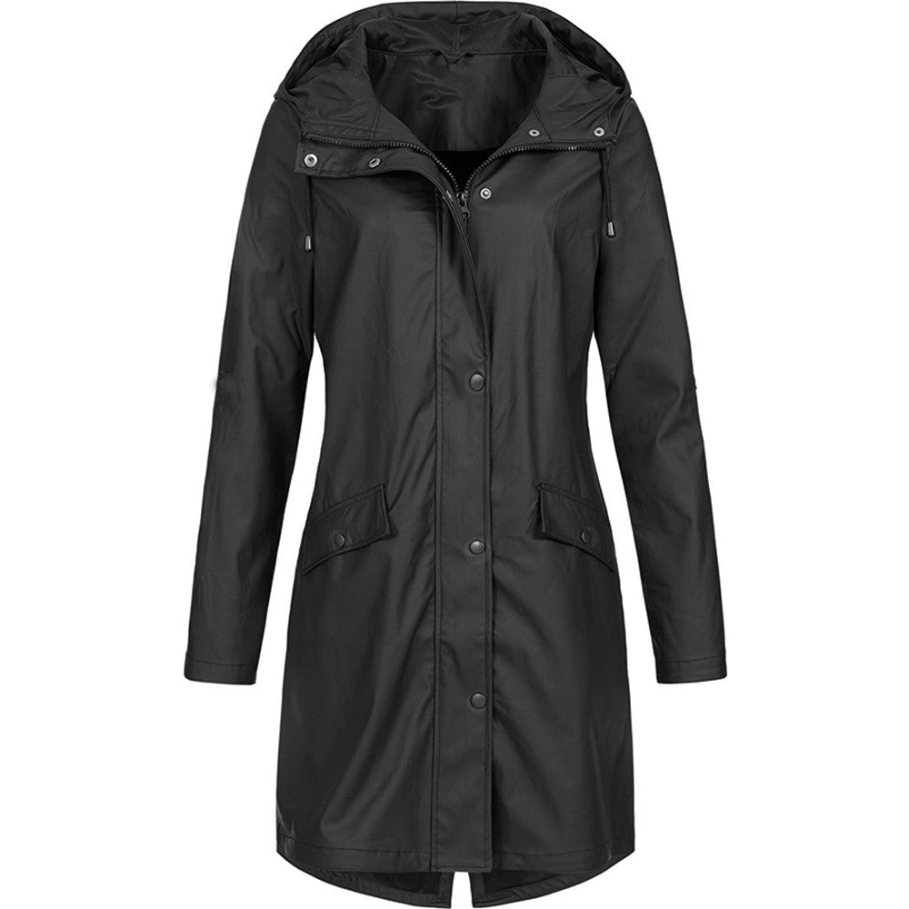Krohn-e | Damen Herbst Lange Winddichte Regenjacke