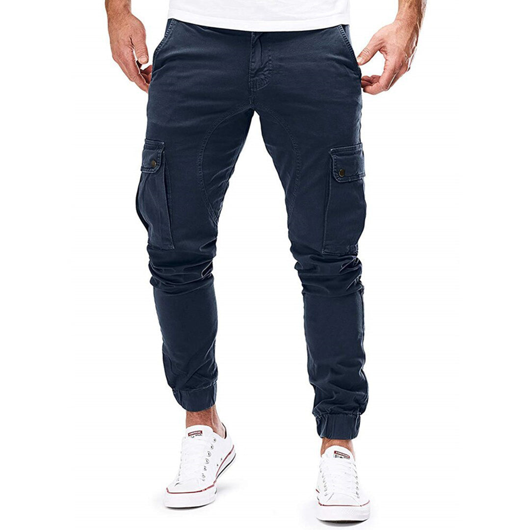 Herren Cargo Joggerhose mit Kordelzug und Taschen