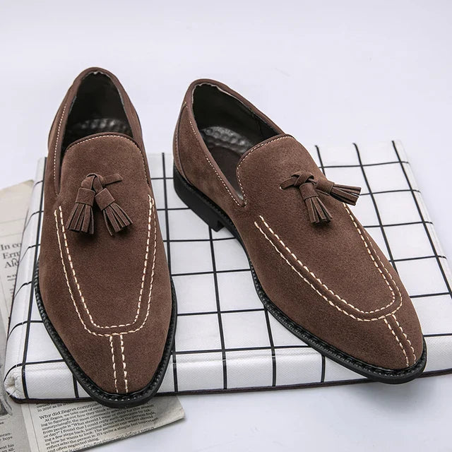 Eleganzia Herren Oxford Schuhe mit Quaste im BritStyle