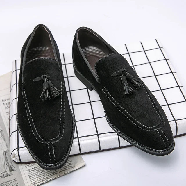 Eleganzia Herren Oxford Schuhe mit Quaste im BritStyle