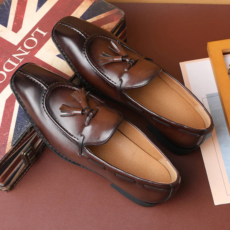 Retro Business Slippers by GroßMann in PU