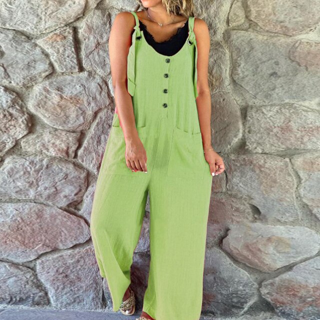 HARPER Jumpsuit: Ärmelloser, lockerer Overall