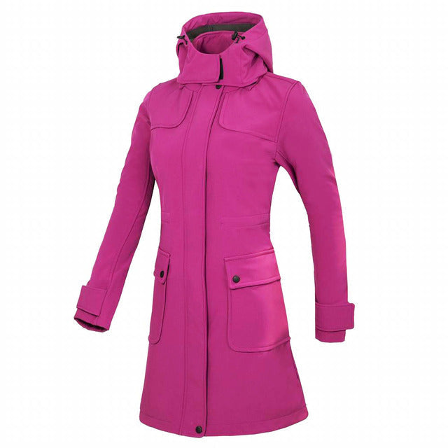 Krohn-e | Lange Wasserdichte Regenjacke Mit Kapuze Für Damen