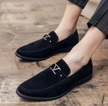 LuxMann Royalblau Oxford Schuhe ohne Schnallen