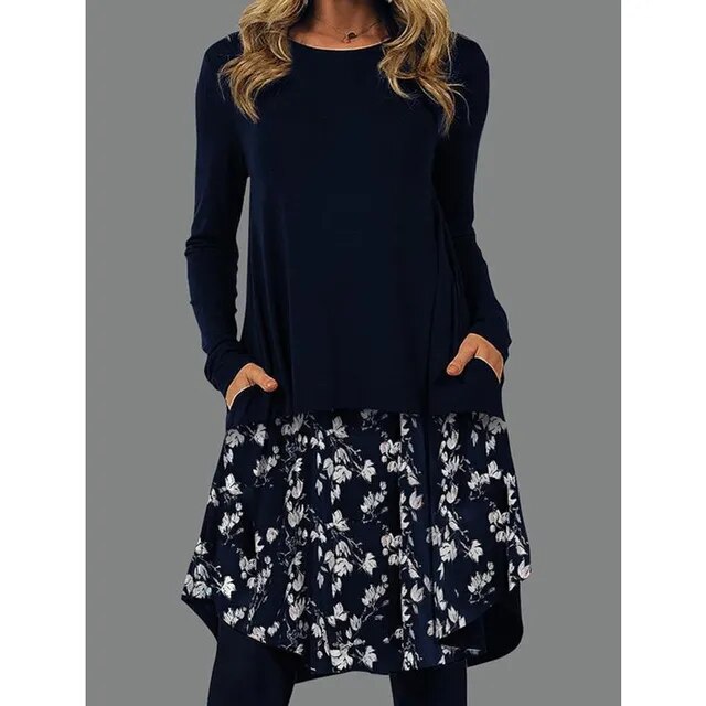 Trendiges, langärmeliges Boho-Kleid von Jean®