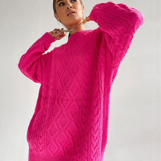 Großer Strickpullover
