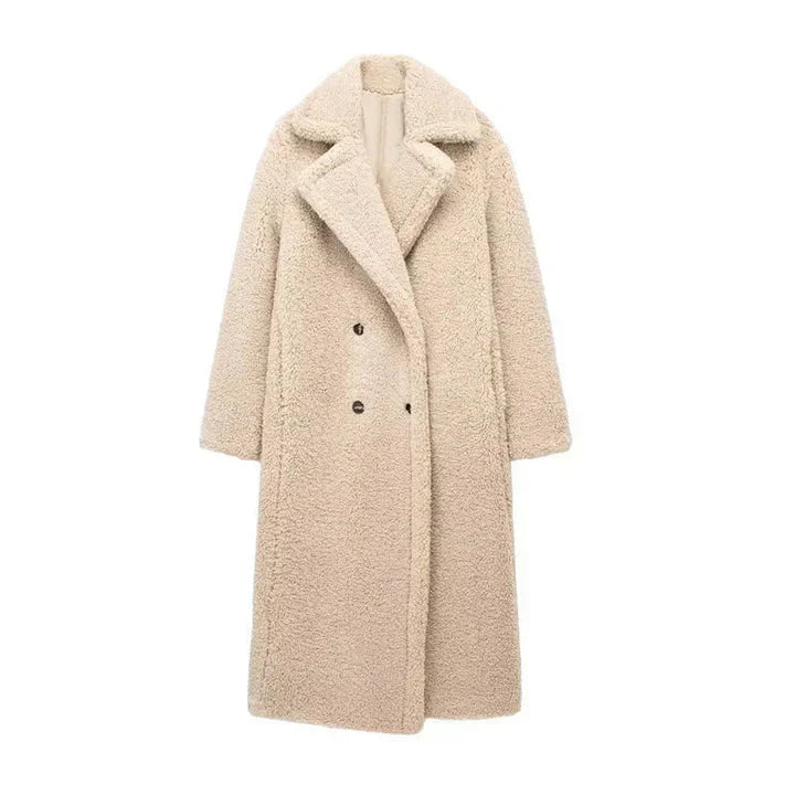Krohn-e | Langer Teddymantel für Damen Im Trend
