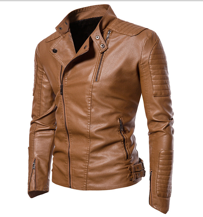 Herren Bikerjacke im modernen Design mit robusten Reißverschlusstaschen Krohn-e
