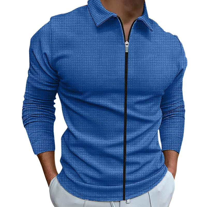 Herren Funktionspullover mit Reißverschluss und strukturiertem Design Krohn-e