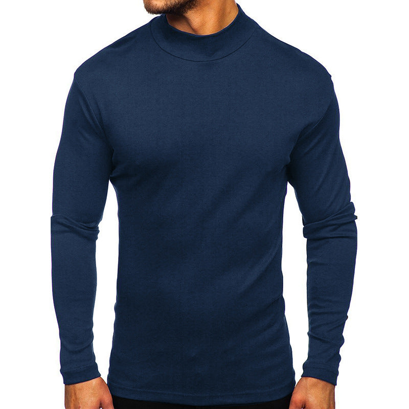 Herren Langarmshirt mit Stehkragen aus hochwertigem Material Krohn-e
