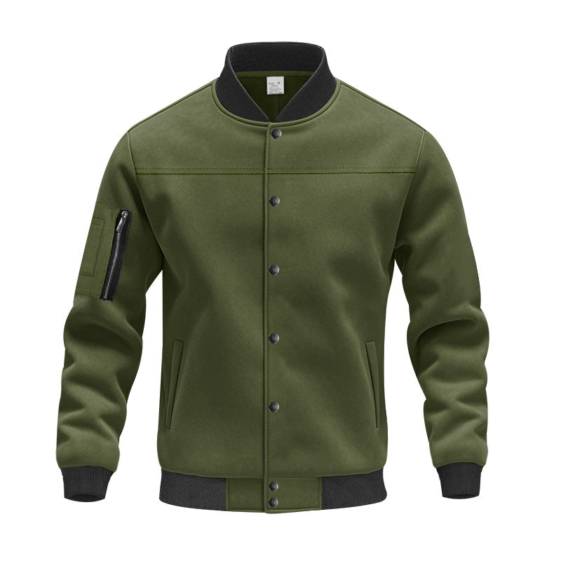 Herren modische Collegejacke mit praktischen Reißverschlusstaschen und elastischen Bündchen Krohn-e