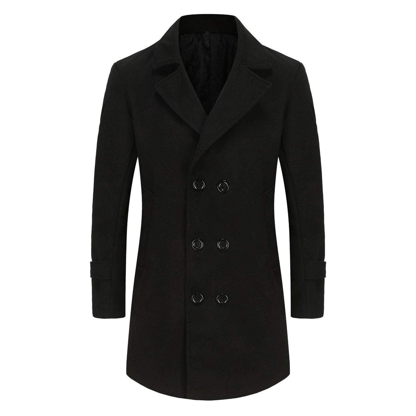 Herren stilvoller und eleganter Übercoat mit doppelter Knopfreihe Krohn-e