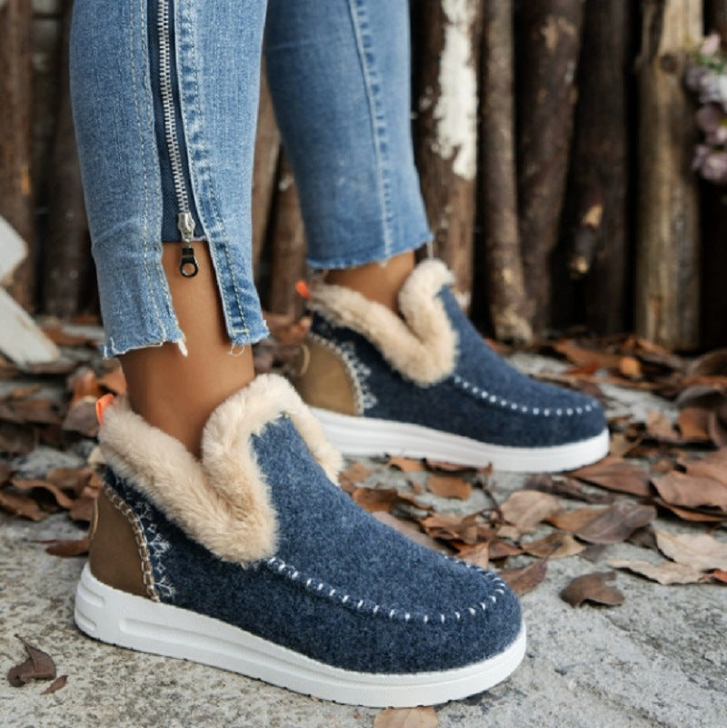 Damen bequeme Fleece-Hausschuhe mit warmem Innenfutter und rutschfester Sohle Krohn-e