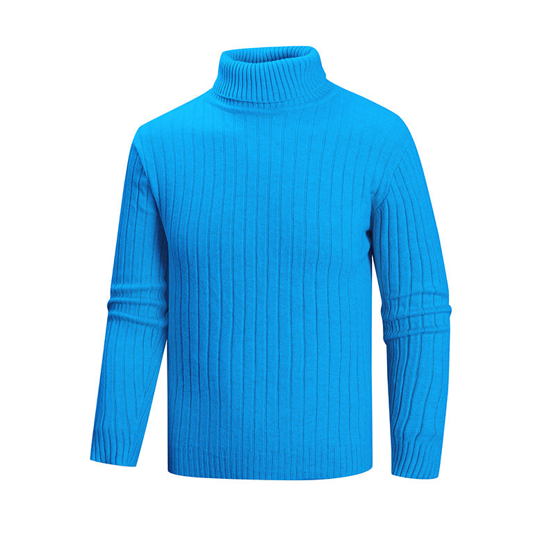 Herren eleganter Pullover mit hohem Kragen und feiner Rippenstruktur Krohn-e