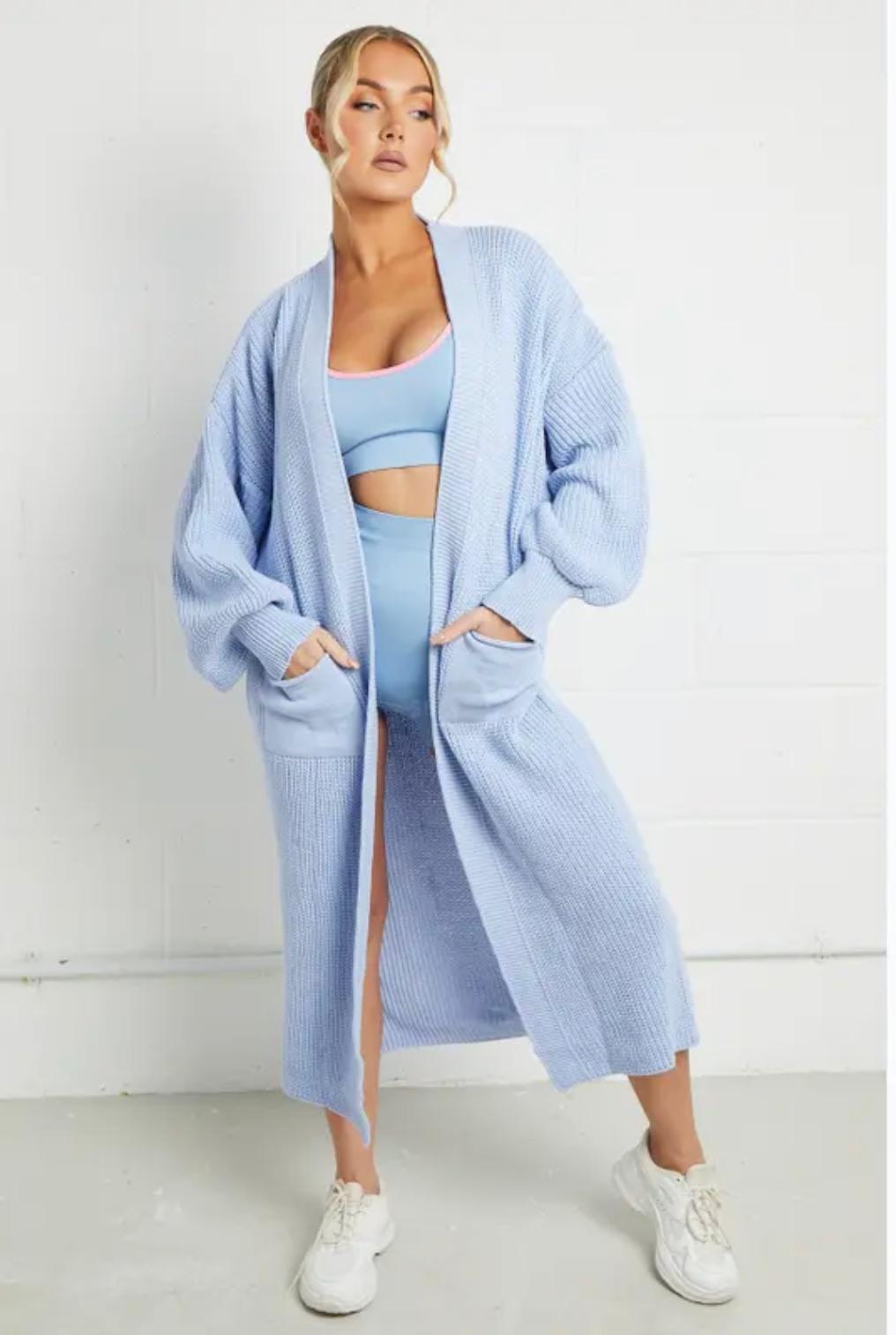 Damen Langstrickjacke mit grober Maschenstruktur und praktischen Taschen Krohn-e