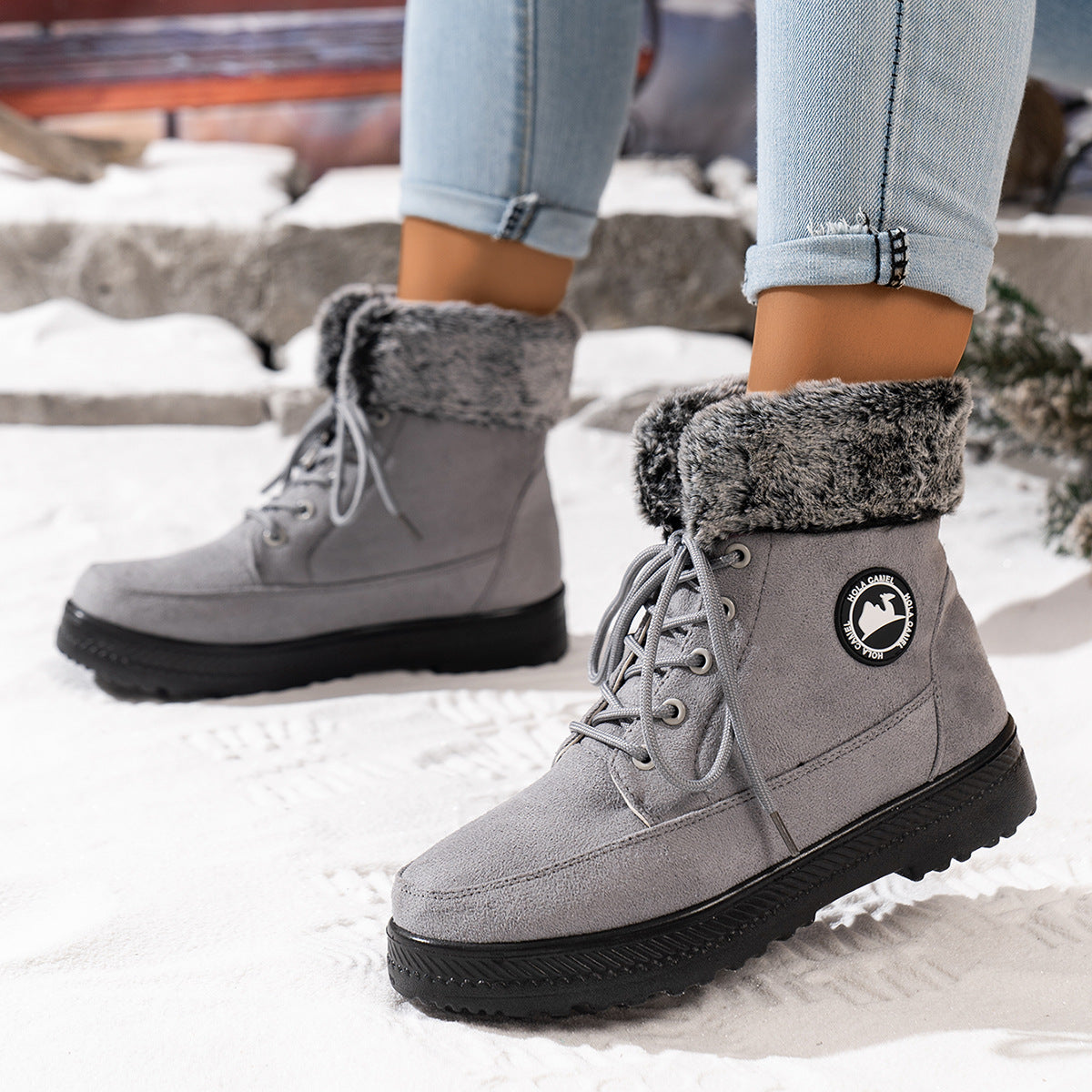 Damen gefütterte Winterstiefel Krohn-e