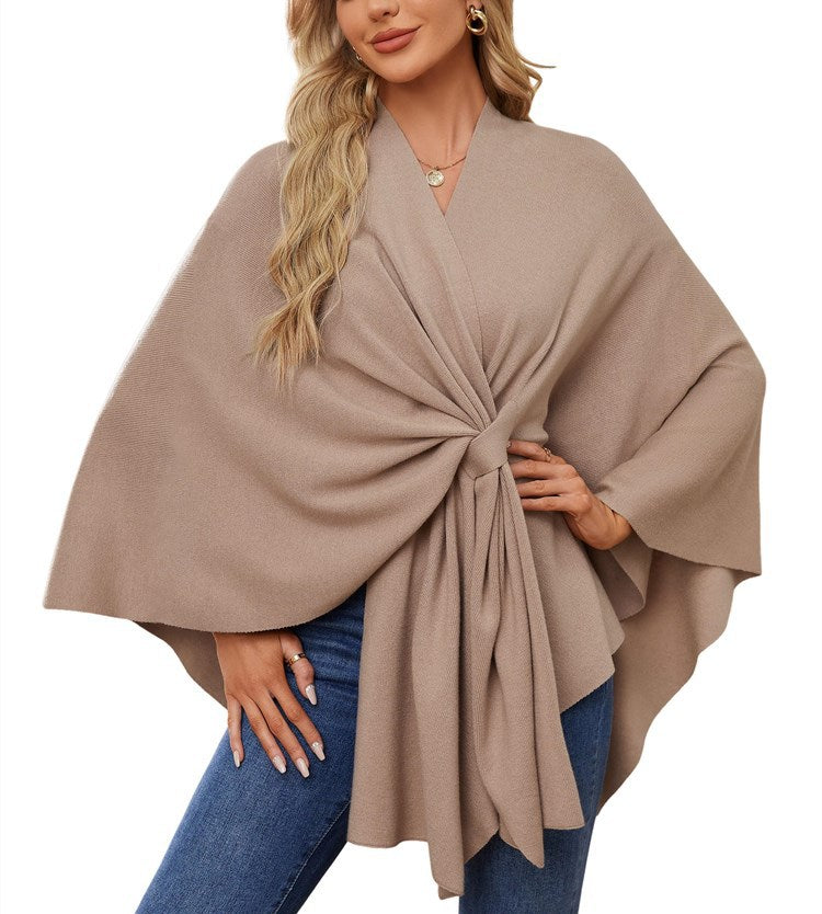 Damen Eleganter Wickelpullover mit asymmetrischem Schnitt Krohn-e