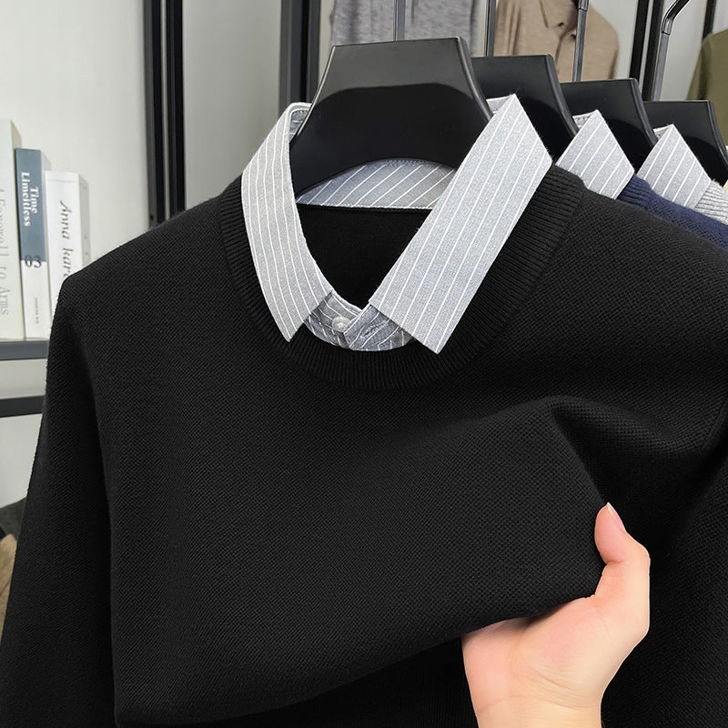 Damen Strickpullover mit integriertem Hemdkragen Krohn-e
