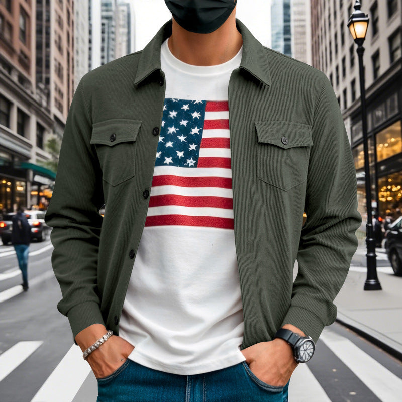 Herren lässige Hemdjacke im strukturierten Design Krohn-e