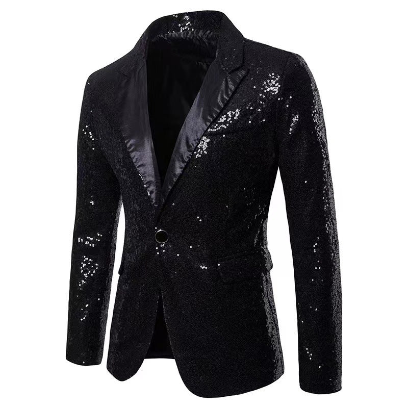 Herren schimmernder Pailletten Blazer Krohn-e