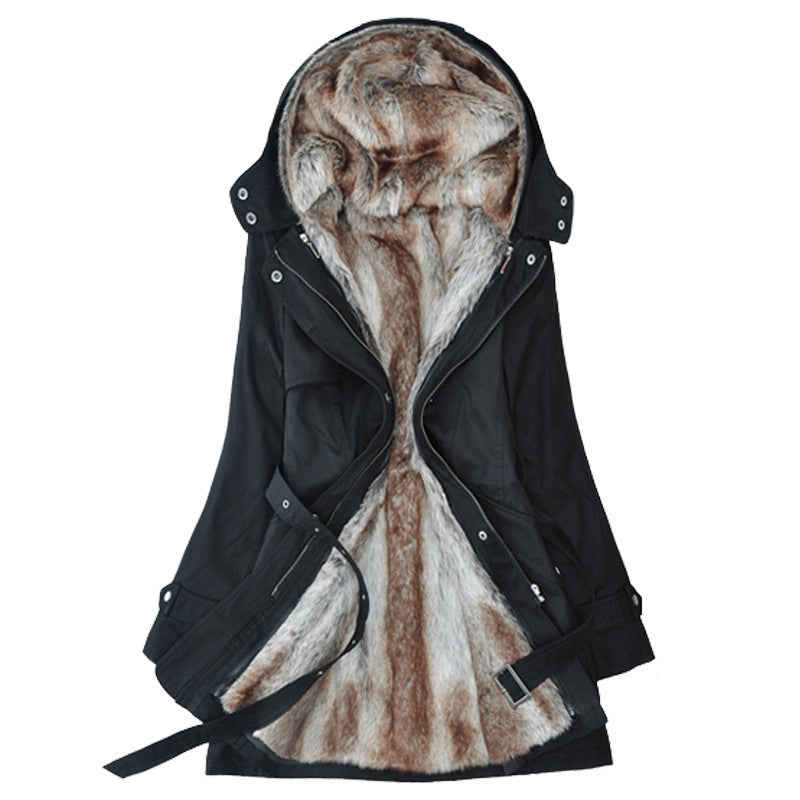 Damen Warm gefütterte Outdoor-Jacke mit Kapuze Krohn-e