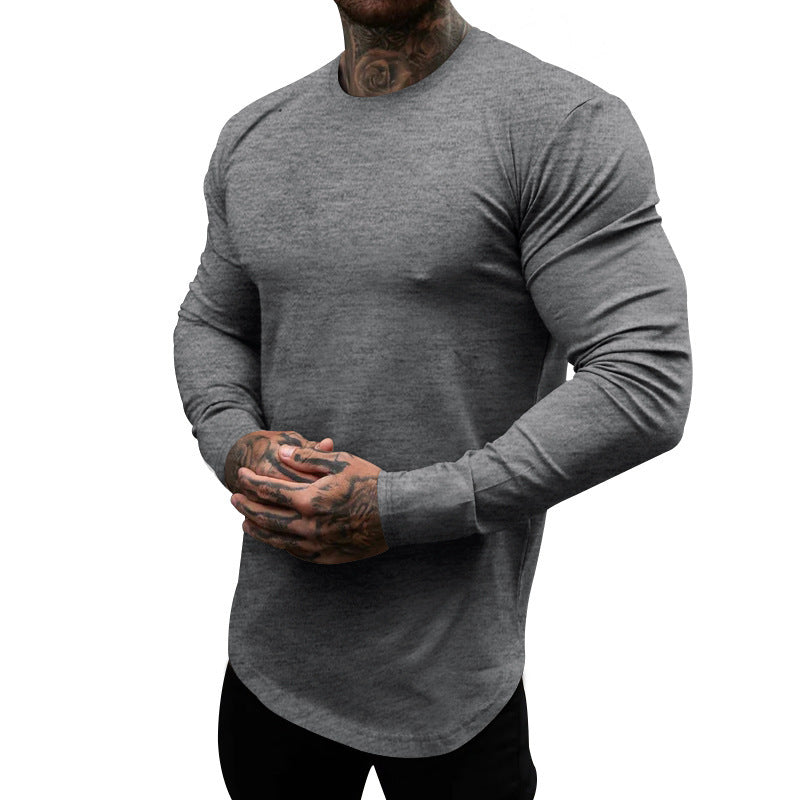 Herren Langarmshirt aus weichem, elastischem Baumwollmix mit Rundhalsausschnitt Krohn-e