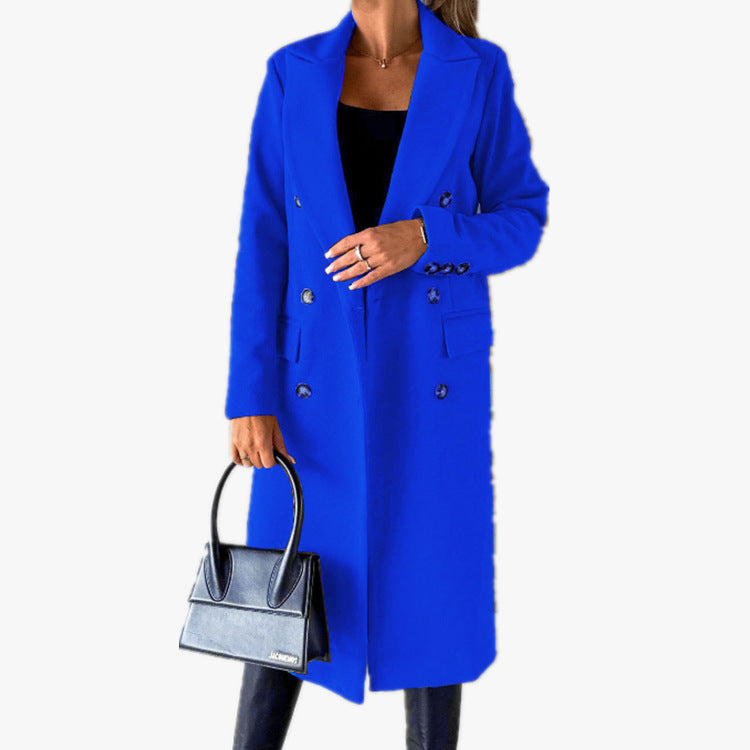 Damen Eleganter und zeitloser Trenchcoat mit doppelter Knopfleiste und praktischen Taschen Krohn-e