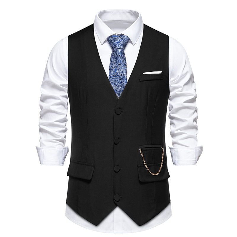 Herren elegante Anzugweste mit praktischen Taschen und modischem Design Krohn-e